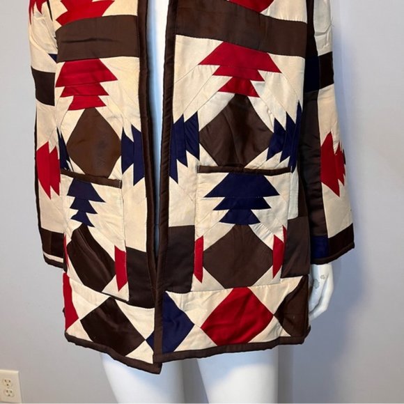 Handmade Lightweight Patchwork Spring Jacket in Multi Colors - One Size - Picture 6 of 8